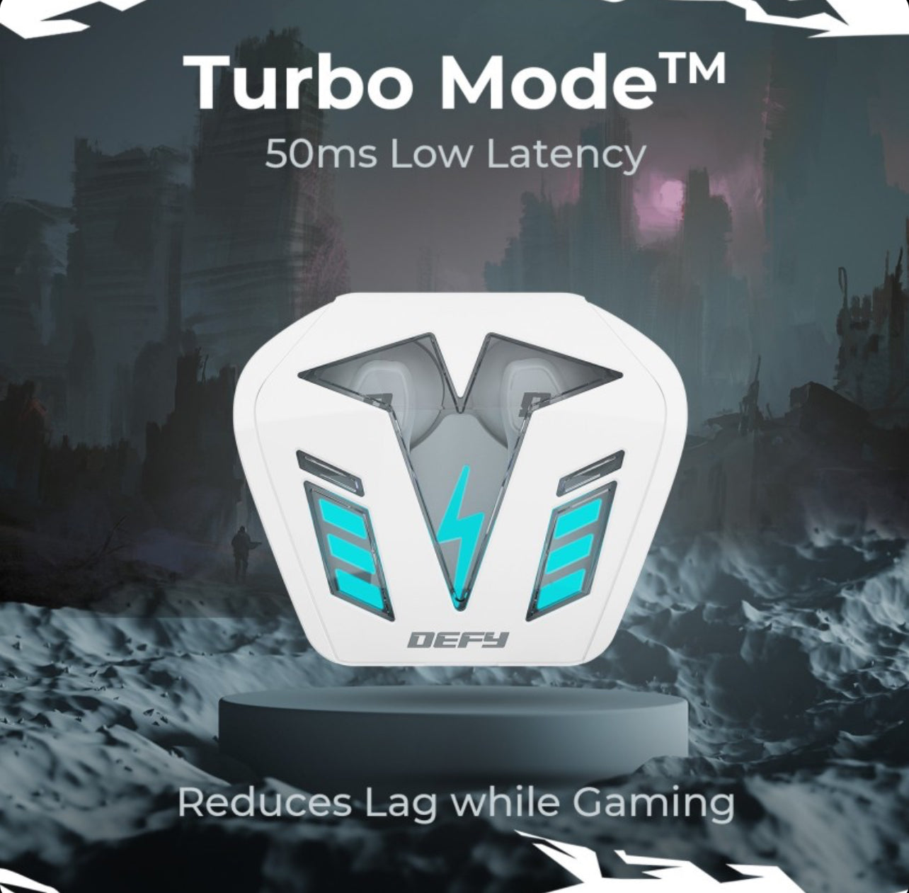 Power Up your Gaming 🔥 with DEFY Gravity Turbo with Low Latency for Gaming, 30 Hours Playback, LED Lights Bluetooth Headset