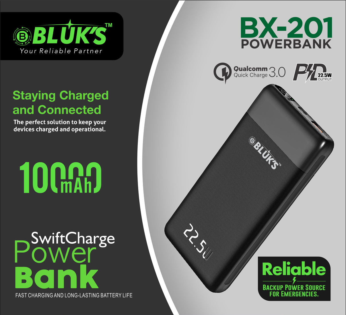 BX-201 Power Bank 10000mAh
