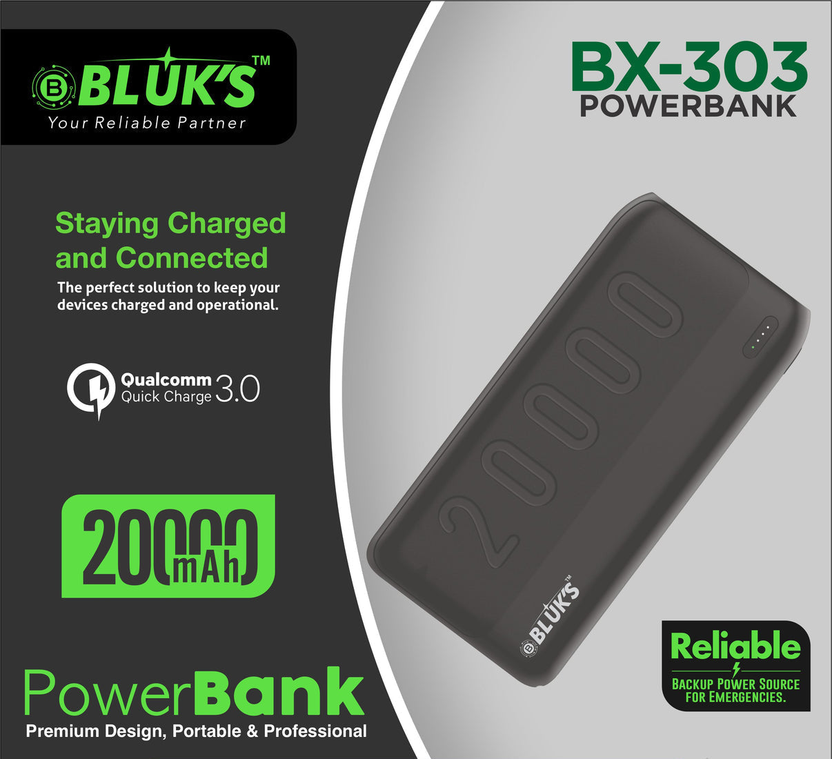 BX-303 Power Bank 20000mAh