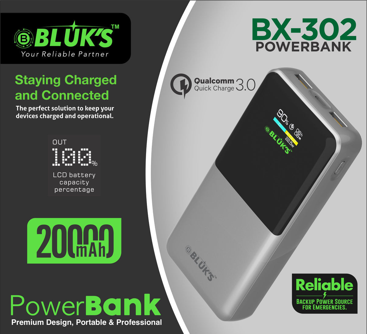 BX-302 Power Bank 20000mAh